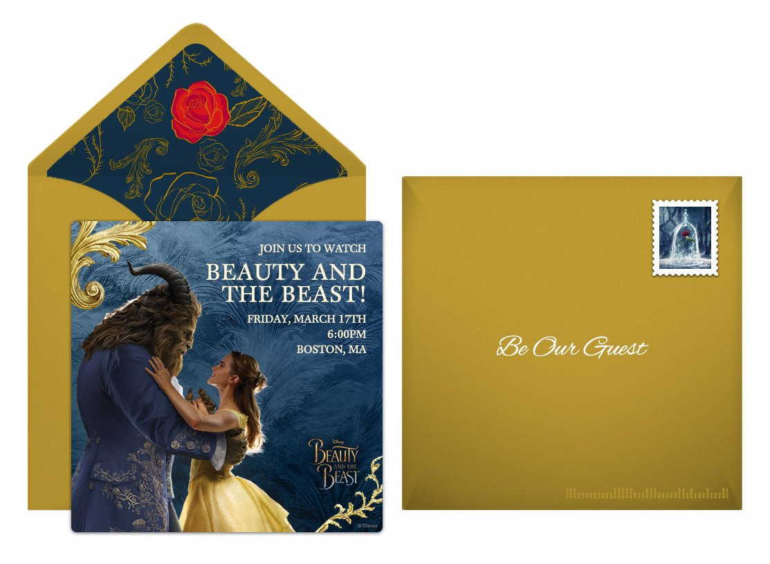 Free Beauty and the Beast Online Invitation
